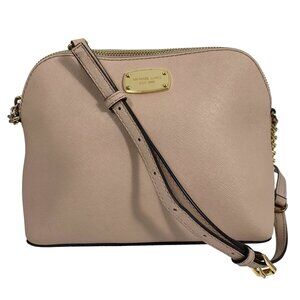 MICHAEL KORS Pale Ballet Pink Leather Domed Satchel Handbag Crossbody